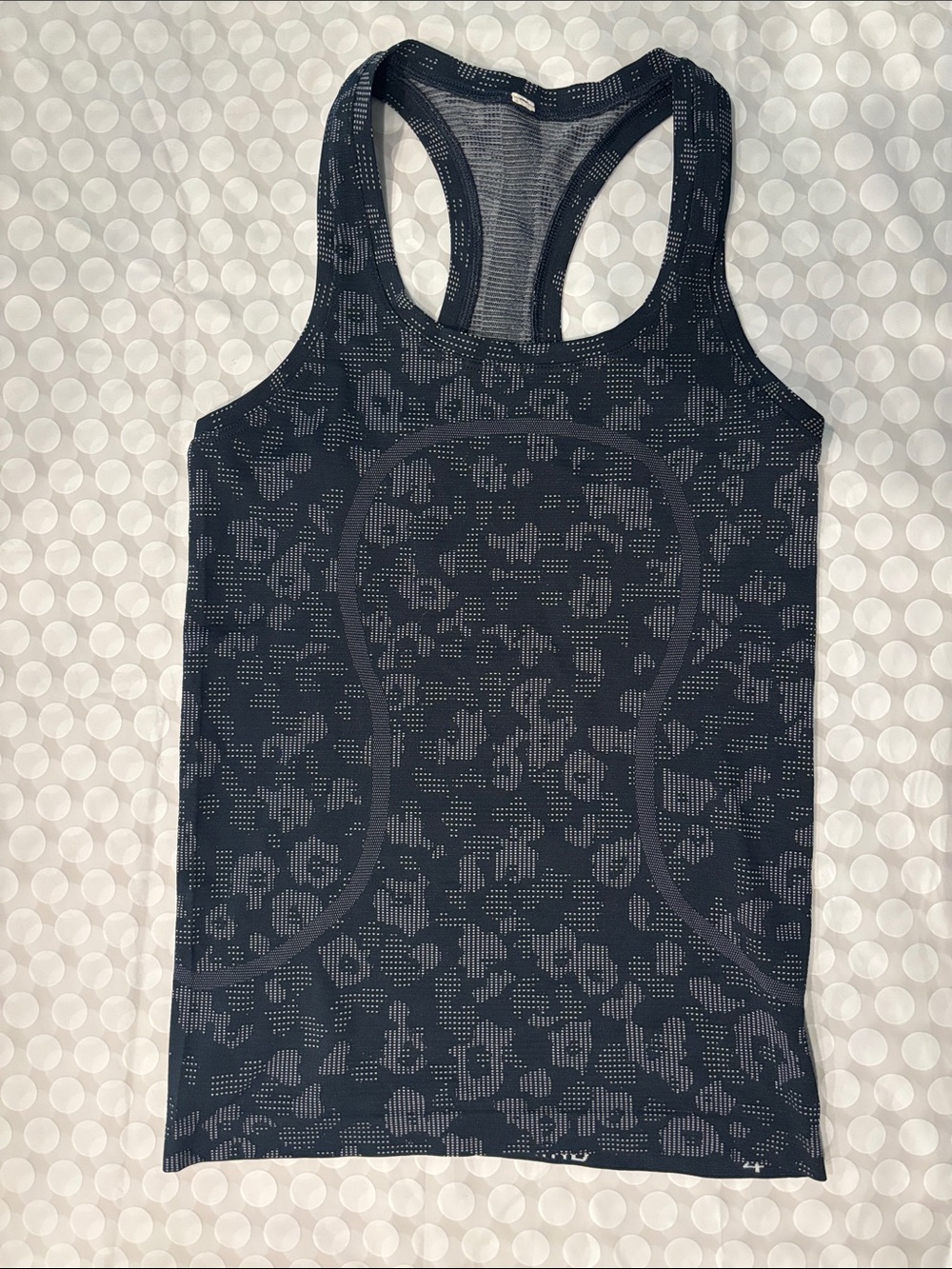 Lululemon Women’s Navy Patterned Racerback Tank Top SZ 4 NWOT